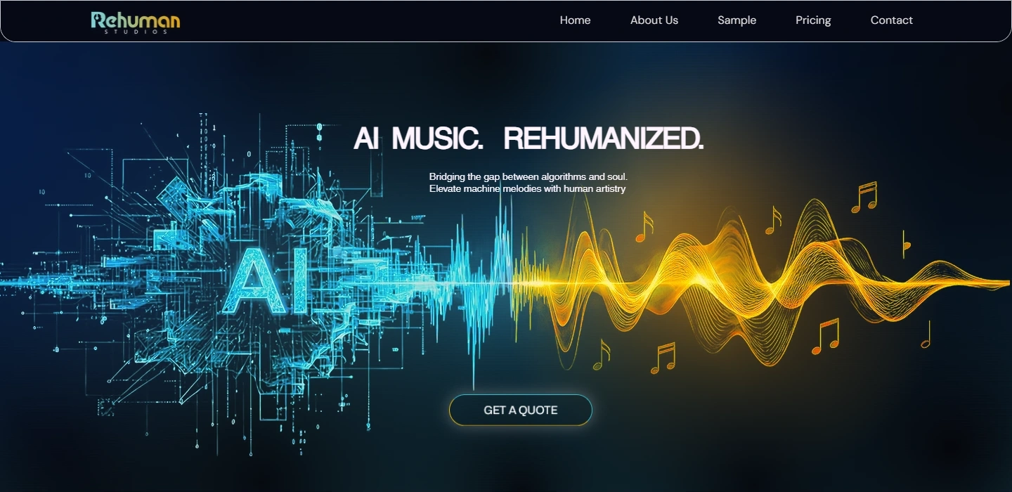 Rehuman Studios original website hero