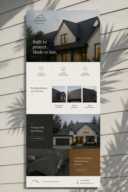 Summit Roofing website design